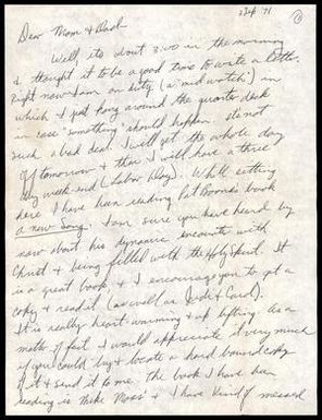 [Letter From Donald F. Baker to His Parents, September 3, 1971]