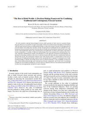 The Best of Both Worlds: A decision-making framework for combining traditional and contemporary forecast systems