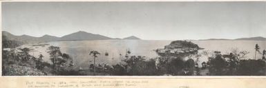 Port Moresby in 1884, when Commodore Erskine hoisted the Union Jack and established the Protectorate of British New Guinea (now Papua)