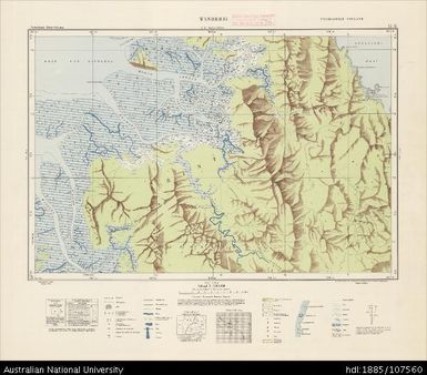 Indonesia, Western New Guinea, Wendehsi, Series: Nederlands-Nieuw-Guinea, Sheet 12-K, 1958, 1:100 000