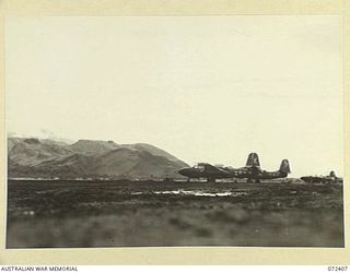 DUMPU AREA, NEW GUINEA. 1944-04-16. DOUGLAS BOSTON BOMBERS OF THE UNITED STATES ARMY AIR FORCE AT NO.2 AIRSTRIP ON THE TAXI-WAY LATE IN THE AFTERNOON