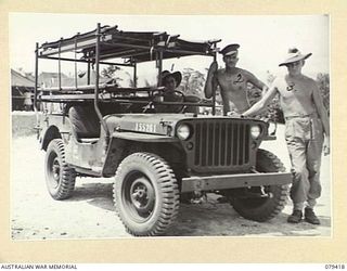 WUNUNG PLANTATION, JACQUINOT BAY, NEW BRITAIN. 1945-03-02. NX194308 PRIVATE L.J. CONSTABLE (1); NX194309 PRIVATE F.L. GATES (2); AND NX141986 LANCE CORPORAL F.C. HOBAN (3); 105TH CASUALTY CLEARING ..