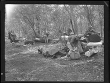 [38th Reconnaissance Squadron setting up camp]