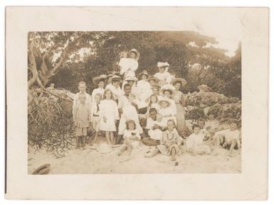 Group at the beach.  From the album: Banaba (Ocean Island)