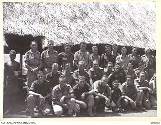 RABAUL, NEW BRITAIN. 1945-11-20. PERSONNEL OF 28 AUSTRALIAN MALARIAL CONTROL UNIT, AT THEIR CAMP ON THE SHORE OF TALILI BAY