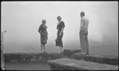 Musselman family standing on a ledge