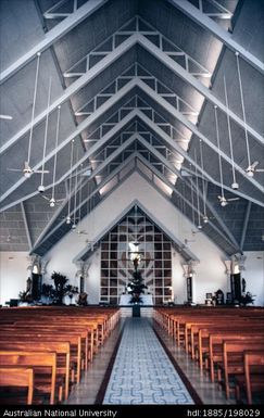 French Polynesia - First Church of Sacred Heart - interior