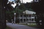 A large wooden building in Pago Pago, capital city of American Samoa as seen and photographed by a member of the Capricorn Expedition (1952-1953).1953