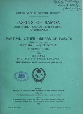 Insects of Samoa and other Samoan terrestrial arthropoda