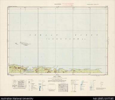 Indonesia, Western New Guinea, Kaondo, Series: Nederlands-Nieuw-Guinea, Sheet 9-P, 1958, 1:100 000