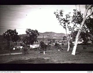 NEW GUINEA. 1943-10. AUSTRALIAN MILITARY HISTORY SUBSECTION CAMPSITE ATTACHED HEADQUARTERS NEW GUINEA FORCE