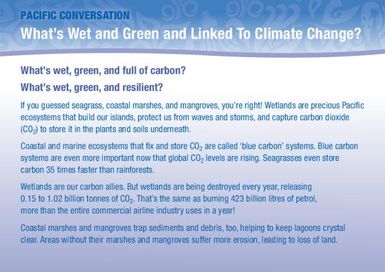 Pacific Conversation Card Series :What's Wet and Green and Linked to Climate Change?