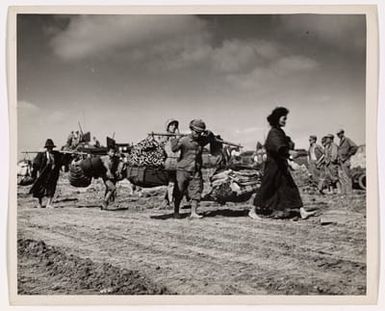 Okinawa Civilians Gathered in Refugee Camps