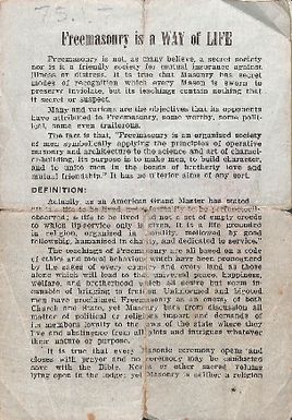 Freemasonry is a way of life