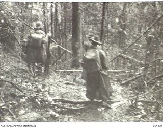 NEW GUINEA, 1943-07-20. JUNGLE TRACK BETWEEN SKINDEWAI AND BARARA STAGING CAMPS