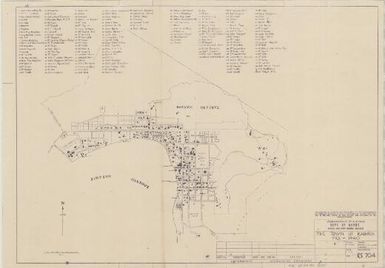 The town of Rabaul, pre-1940 / traced by A.M. Clarke, 1961