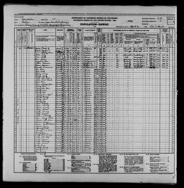 1940 Census Population Schedules - Hawaii - Honolulu County - ED 2-78