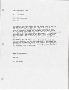 Memorandum from Mark H. McCormack to H. K Stanner