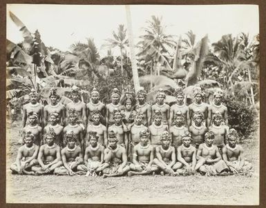 Group of Samoan male dancers. From the album: Samoa