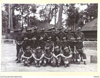 TOROKINA, BOUGAINVILLE. 1945-11-24. PERSONNEL OF 13 PLATOON, C COMPANY, 27 INFANTRY BATTALION. (FOR IDENTIFICATION OF 21 NAMED PERSONNEL REFER TO PROVISIONAL CAPTION OR NAME INDEX)