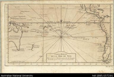 Pacific, Map of the South Sea, Carte Reduite de la Mer du Sud, 1753