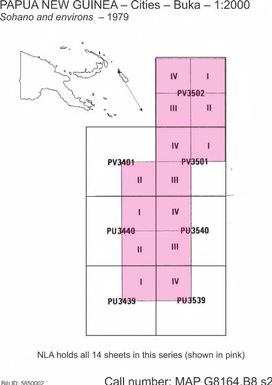 Sohano and environs : large scale topographic map series Papua New Guinea / compiled by National Mapping Bureau