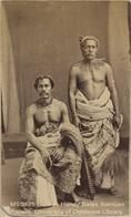 Two Samoan men: Maliepoa anohis, Tuapali or talking man. Malietoa Laupepa and his "Tulafale" or talking chief.