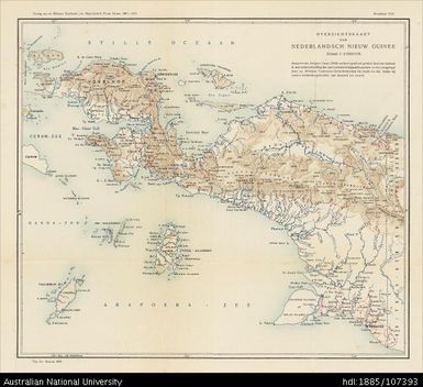Indonesia, Papua, Nederlandsch-Nieuw Guinee Overzichtskaart van, Sheet 10b, 1919, 1:4 000 000