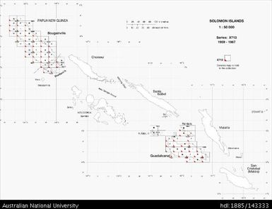 Solomon Islands INDEX, 1:50 000, Series: X713, 1959-1967