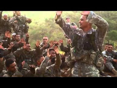 Samoan US Army National Guard Soldiers Singing