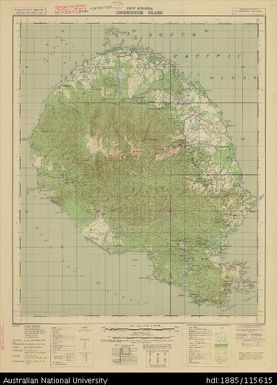Papua New Guinea, Southern New Guinea, Goodenough Island, 1 Inch series, Sheet 2064, 1943, 1:63 360