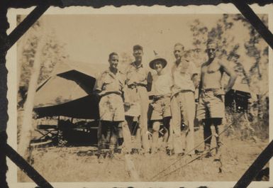 Soldiers in camp at Nepoui, New Caledonia