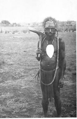 Kudi, chief man of the Mogei region, Mount Hagen, 1934 [G. Heydon]