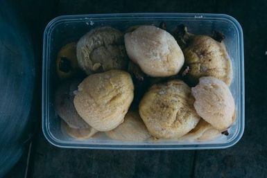 Cooked coconut flesh, Fakaofo, Tokelau