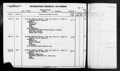 1940 Census Enumeration District Descriptions - Hawaii - Honolulu County - ED 2-56, ED 2-57, ED 2-58