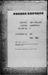 Patrol Reports. New Ireland District, Namatanai, 1950 - 1953
