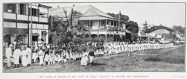 The Guard of Honour of the ' Fetu of Samoa' Lining-Up To Welcome The Administrator