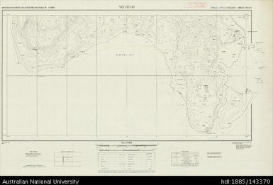 Solomon Islands, Vella Lavella Island, Vonunu, Series: NG 001, Sheet TM 4020, 1968, 1:10 000