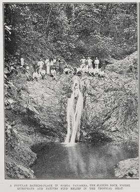 A popular bathing-place in Samoa