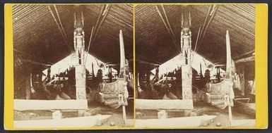 Interior of Canoe Shed at Makira, San Christoval [Christobal], Solomon Group