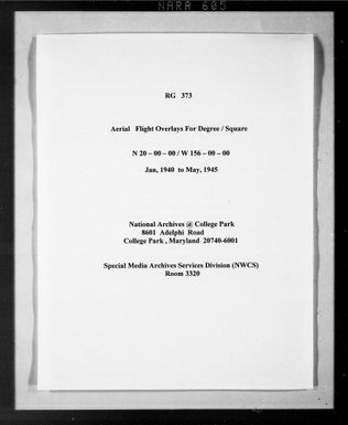 Overlay indexes for degree square 20N156W