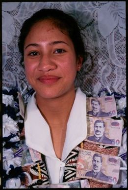 Gwenda Naepi, the guest of honour at a Niuean ear-piercing ceremony, Auckland