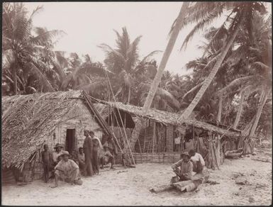 Local people in the village of Longapolo, Gaeta, Solomon Islands, 1906 / J.W. Beattie