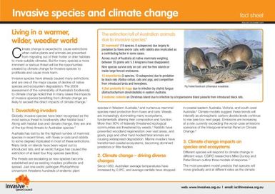 Invasive species and climate change.