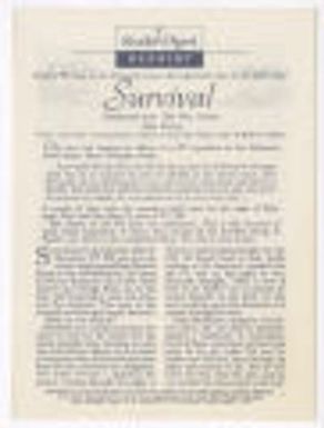 Survival Reader's Digest Reprint