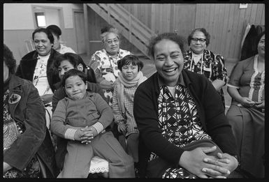 Samoan mothers and children at a seminar on life in New Zealand