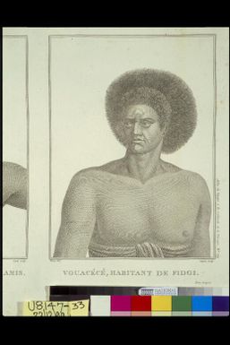 Toubau, fils du Roi des Îles des Amis : Vouacécé habitant de Fidgi / Piron del. ; Copia Sculp. ; Dien scripsit