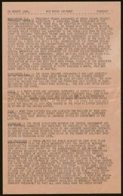 Mid Watch Informer, Thursday, August 16, 1945