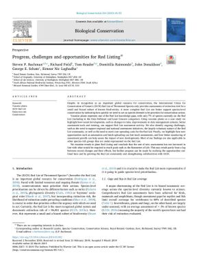 Progress, challenges and opportunities for red listing.