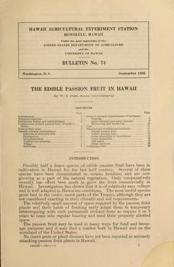 The edible passion fruit in Hawaii